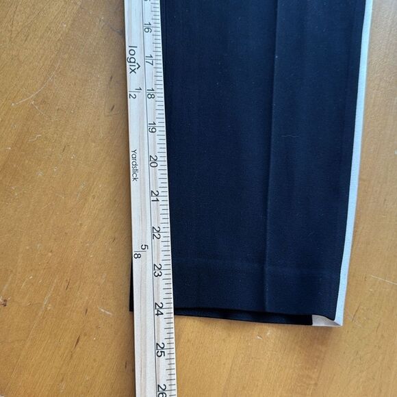 Aritzia Babaton Black Ankle Jogger Pants White Racing Stripe Tapered Size 6 - Picture 12 of 12